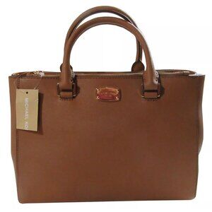 Michael Kors Kellen Saffiano Leather Medium Acorn NEW